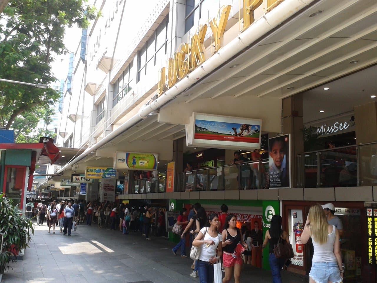 Lucky Plaza on Orchard Road, Singapore — the heart of the Filipino community in SG