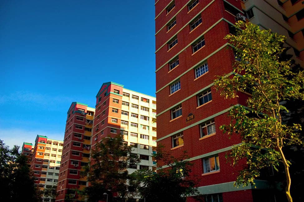 Housing Board (HDB) blocks in Woodlands, Singapore, the kind of flat many Filipino PRs use their CPF Ordinary Account to buy.