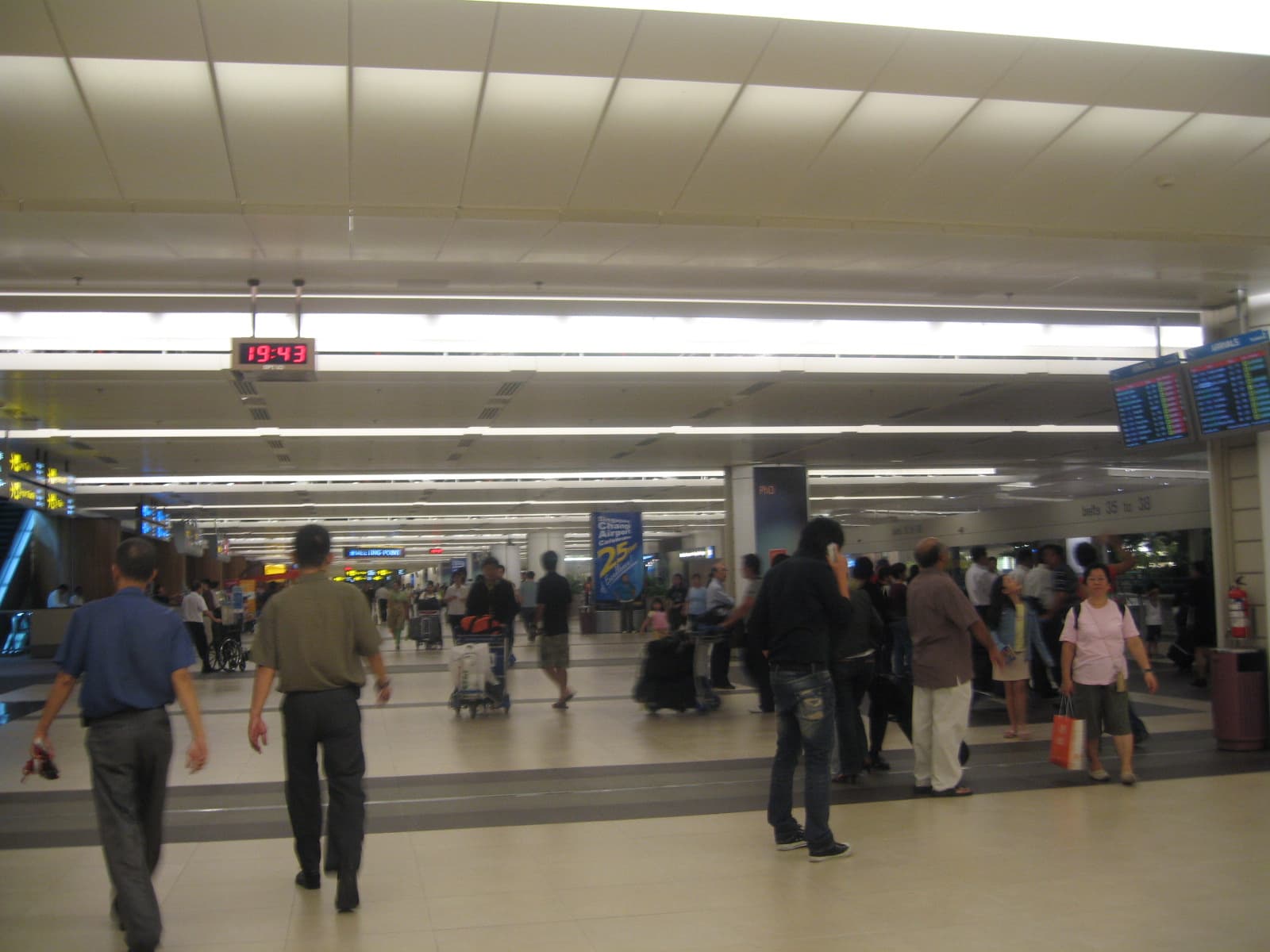 Arrivals hall at Changi Airport Terminal 2 in Singapore