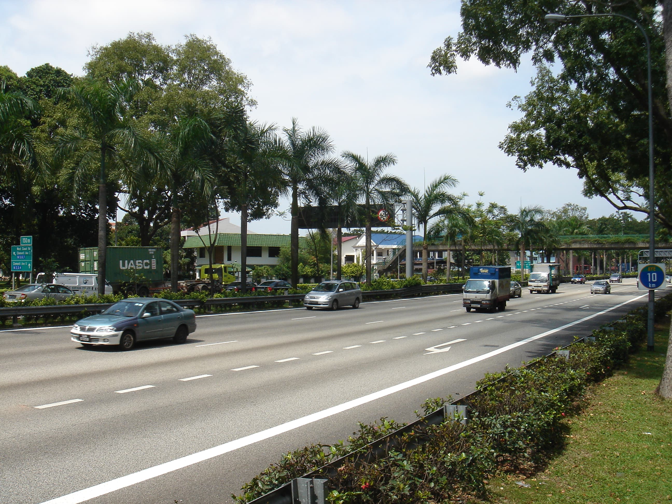 Traffic on the Ayer Rajah Expressway in Singapore.
